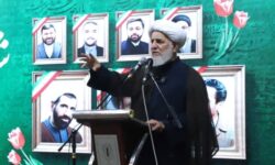 حجت الاسلام حاجتی در مراسم گرامیداشت شهدای دولت و شهدای خدمت در یادمان شهید هاشمی اهواز