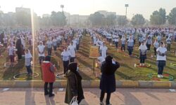 همایش ۳۰۰۰ نفری فرهنگی ورزشی دختران دانش آموز ناحیه یک  در اهواز برگزار گردید