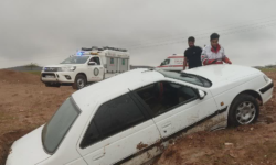 حادثه واژگونی پژو پارس در محور هفتکل مسجدسلیمان