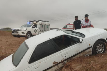 حادثه واژگونی پژو پارس در محور هفتکل مسجدسلیمان