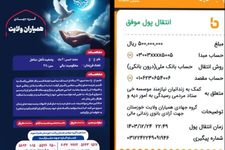 مجموعه جهادی همیاران ولایت ؛ از ساخت و ساز تا آزادی زندانیان مالی و حمایت از اقشار نیازمند
