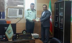 دیدار رئیس مجمع بسیجیان ناحیه امام علی(ع) با رئیس پلیس پیشگیری کلانشهر اهواز